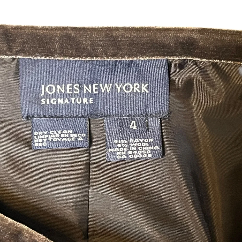 VTG Jones NewYork Skirt Size 4 Brown Paisley Pleated Peasant Academia Wool Blend